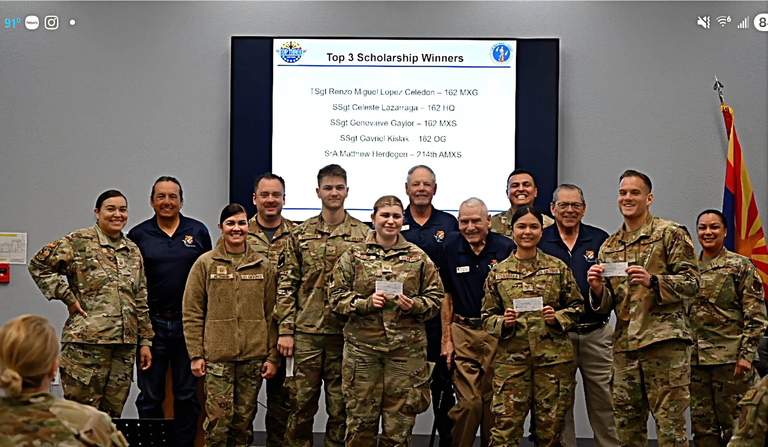 2026 162nd Air Guardians and 162nd Guardian ANGels scholarships award to 5 Airmen